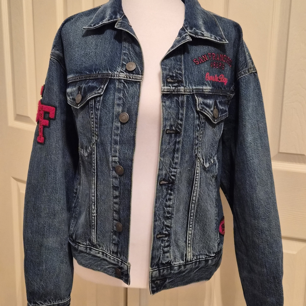 American Eagle Outfitters Denim NFL San Fransico 49er's Jacket - Picture 4 of 13